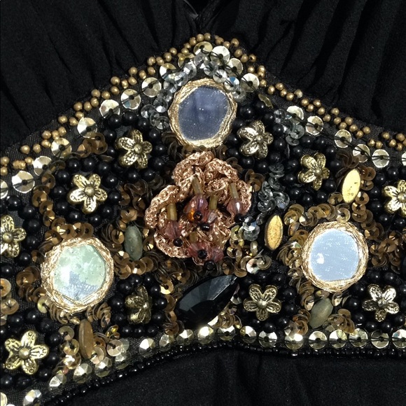 FINAL MARKDOWN Women's Grecian-Style Black Evening Dress medium - Picture 3 of 8